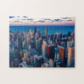 Uitzicht van het centrum van Chicago Skyscrape Legpuzzel (Horizontaal)