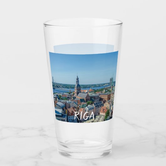 Uitzicht van het centrum van de stad Riga van bove Glas (Voorkant)