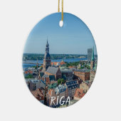 Uitzicht van het centrum van de stad Riga van bove Keramisch Ornament (Rechts)
