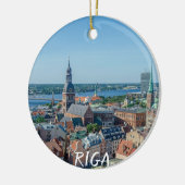 Uitzicht van het centrum van de stad Riga van bove Keramisch Ornament (Links)