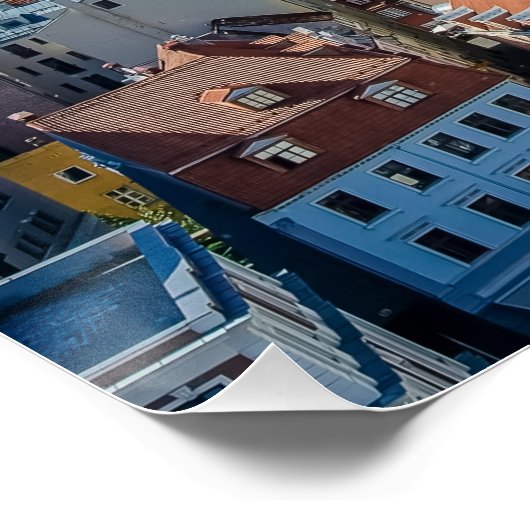 Uitzicht van het centrum van de stad Riga van bove Perfect Poster (Hoek)