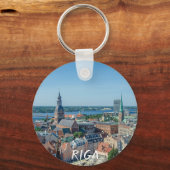 Uitzicht van het centrum van de stad Riga van bove Sleutelhanger (Voorkant)