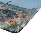 Uitzicht van het centrum van de stad Riga van bove Snijplank (Hoek)