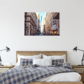 Uitzicht van het centrum van New York van het Worl Canvas Afdruk (Insitu (Slaapkamer))