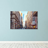 Uitzicht van het centrum van New York van het Worl Canvas Afdruk (Insitu (Houten vloer))