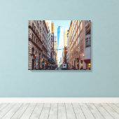 Uitzicht van het centrum van New York van het Worl Canvas Afdruk (Insitu (Houten vloer))