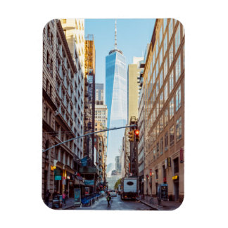 Uitzicht van het centrum van New York van het Worl Magneet