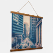 Uitzicht van het centrum van San Francisco Hangend Wandkleed (Gebogen)