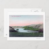 Uitzicht van het Chabot Hayward-meer, CA Briefkaart (Voorkant / Achterkant)