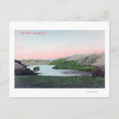 Uitzicht van het Chabot Hayward-meer, CA Briefkaart (Voorkant)