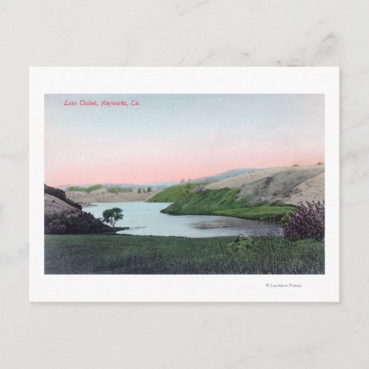 Uitzicht van het Chabot Hayward-meer, CA Briefkaart (Voorkant)