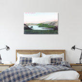 Uitzicht van het Chabot Hayward-meer, CA Canvas Afdruk (Insitu (Slaapkamer))