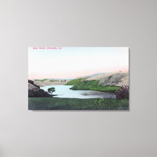 Uitzicht van het Chabot Hayward-meer, CA Canvas Afdruk (Voorkant)