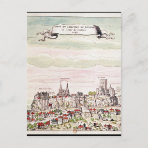 Uitzicht van het Chateau de Loches, 1699 Briefkaart