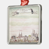Uitzicht van het Chateau de Loches, 1699 Metalen Ornament (Links)
