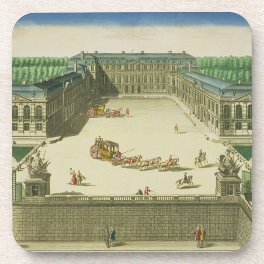 Uitzicht van het Chateau of St. Cloud, gegraveerd  Onderzetter (Voorkant)