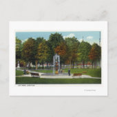 Uitzicht van het City Park en de fontein Briefkaart (Voorkant)