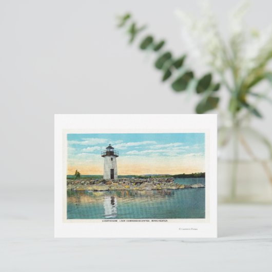 Uitzicht van het Cobbosseecontee- en vuurtoren Briefkaart (Staand voorkant)