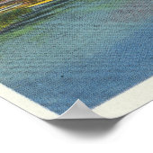 Uitzicht van het Cobbosseecontee-meer in Pernette  Poster (Hoek)