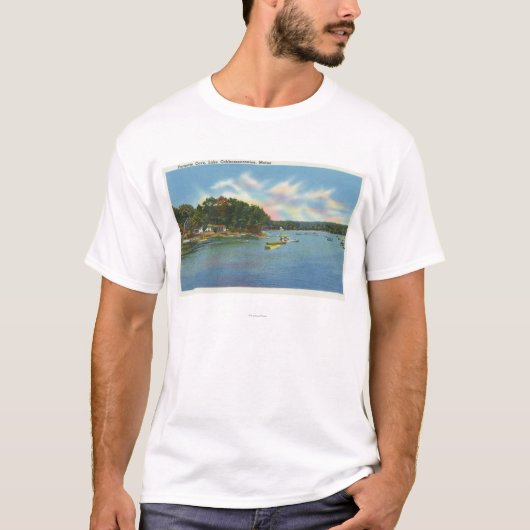 Uitzicht van het Cobbosseecontee-meer in Pernette  T-shirt (Voorkant)