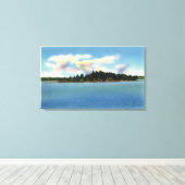 Uitzicht van het Cobbosseecontee-meer op Cuba Canvas Afdruk (Insitu (Houten vloer))