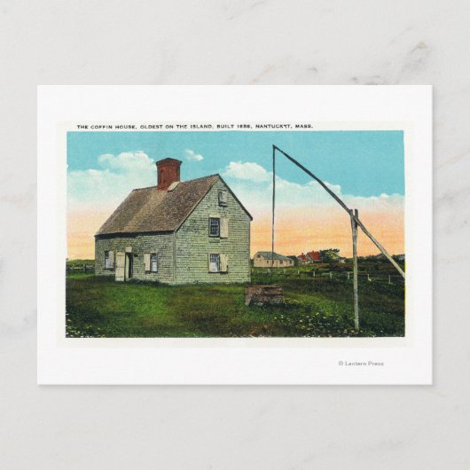 Uitzicht van het Coffin House, oudste op het eilan Briefkaart (Voorkant)