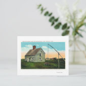 Uitzicht van het Coffin House, oudste op het eilan Briefkaart (Staand voorkant)