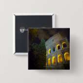 Uitzicht van het Coloseum in Rome 's nachts Vierkante Button 5,1 Cm (Voorkant /achterkant)