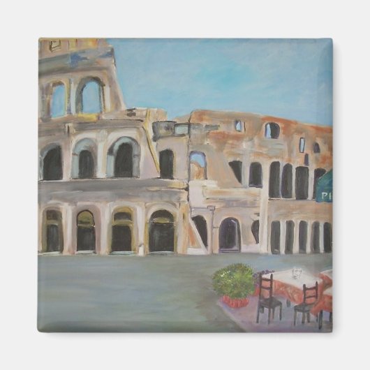 Uitzicht van het Colosseum in Rome Magneet (Voorkant)