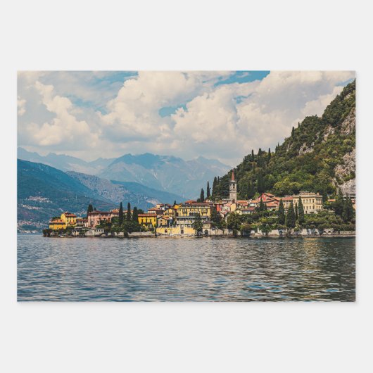 Uitzicht van het Comomeer Inpakpapier Vel (Voorkant)