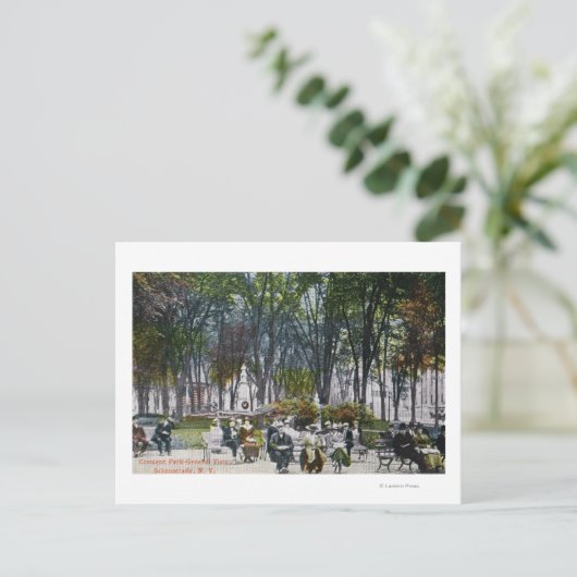 Uitzicht van het Crescent Park Briefkaart (Staand voorkant)