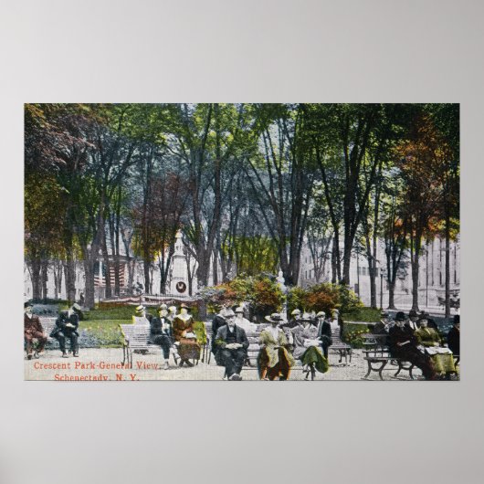 Uitzicht van het Crescent Park Poster (Voorkant)