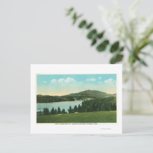 Uitzicht van het dampmeer met Mt. Baker op afstand Briefkaart (Staand voorkant)