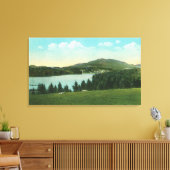 Uitzicht van het dampmeer met Mt. Baker op afstand Canvas Afdruk (Insitu (Woonkamer))