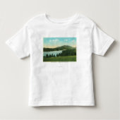 Uitzicht van het dampmeer met Mt. Baker op afstand Kinder Shirts (Voorkant)