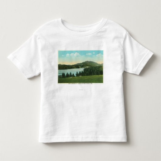 Uitzicht van het dampmeer met Mt. Baker op afstand Kinder Shirts (Voorkant)