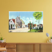 Uitzicht van het Deense dorp Canvas Afdruk (Insitu (Woonkamer))