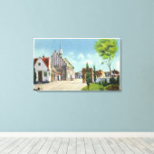 Uitzicht van het Deense dorp Canvas Afdruk (Insitu (Houten vloer))