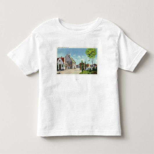 Uitzicht van het Deense dorp Kinder Shirts (Voorkant)