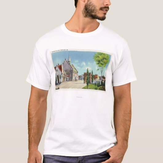 Uitzicht van het Deense dorp T-shirt (Voorkant)