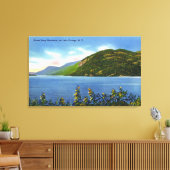 Uitzicht van het Deers Leap Mountain Canvas Afdruk (Insitu (Woonkamer))