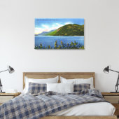 Uitzicht van het Deers Leap Mountain Canvas Afdruk (Insitu (Slaapkamer))