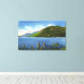 Uitzicht van het Deers Leap Mountain Canvas Afdruk (Insitu (Houten vloer))