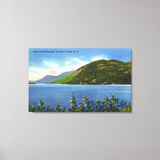 Uitzicht van het Deers Leap Mountain Canvas Afdruk (Voorkant)