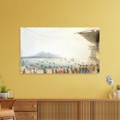 Uitzicht van het dek van het Upton Castle Transpor Canvas Afdruk (Insitu (Woonkamer))