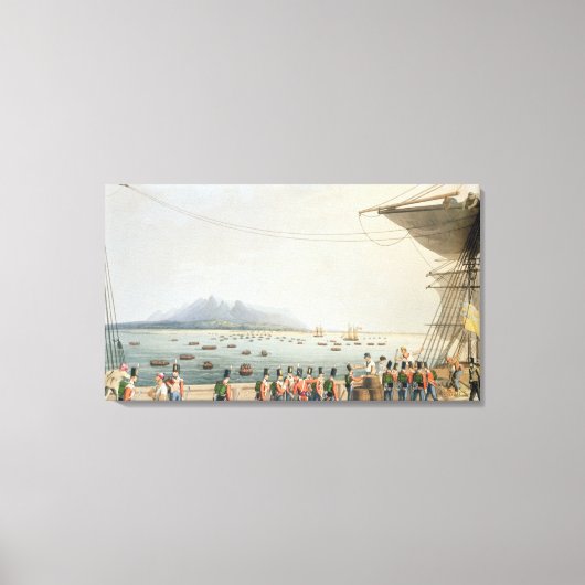 Uitzicht van het dek van het Upton Castle Transpor Canvas Afdruk (Voorkant)