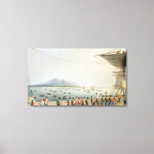 Uitzicht van het dek van het Upton Castle Transpor Canvas Afdruk