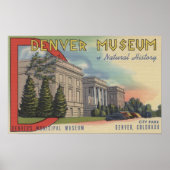 Uitzicht van het Denver Museum of Natural History Poster (Voorkant)