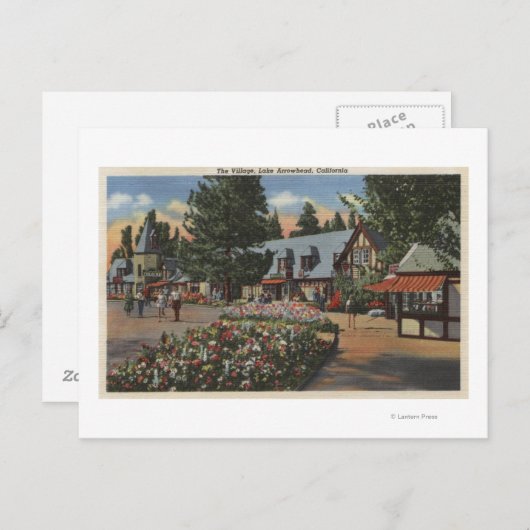 Uitzicht van het dorp briefkaart (Voorkant / Achterkant)