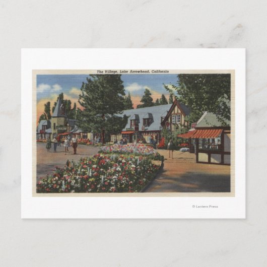 Uitzicht van het dorp briefkaart (Voorkant)